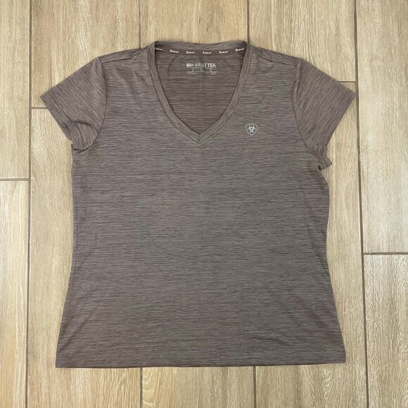 AriatTek Laguna Short Sleeve Base Layer V-Neck Performance Tee XL Gray - Picture 1 of 10
